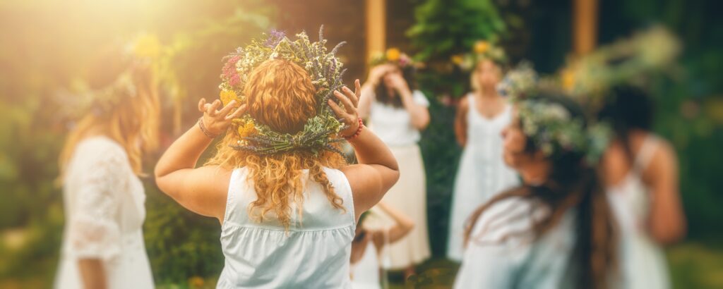 Wiccans Celebrating a Recreated Pagan Ritual